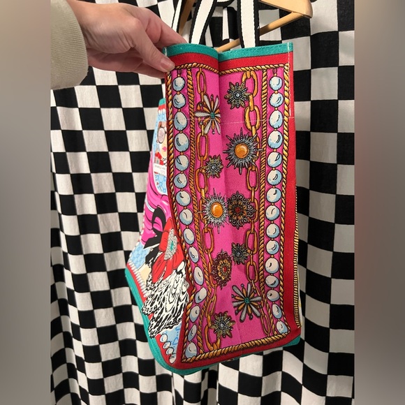 NWT Brighton Sparkle and Shine Tote Bag Canvas Glam Peace Love Shopping Carryall - Picture 7 of 10